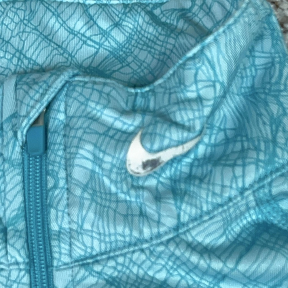 Nike Pullover Womens Medium Blue Pro Combat Dri-FIT 1/4 Zip Long Sleeve Top - Picture 3 of 9
